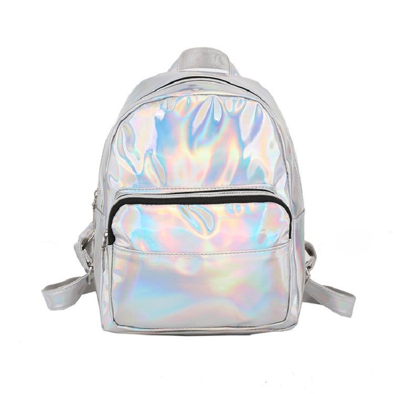 Women Bags Trend 2025 - 2025 แฟชั่นกระเป๋าเป้สะพายหลังเลเซอร์ Preppy สไตล์โรงเรียนเงาเลเซอร์ PU หนังผู้หญิงกระเป๋าเงินกันน้ํากระเป๋าเป้สะพายหลังโฮโลแกรม