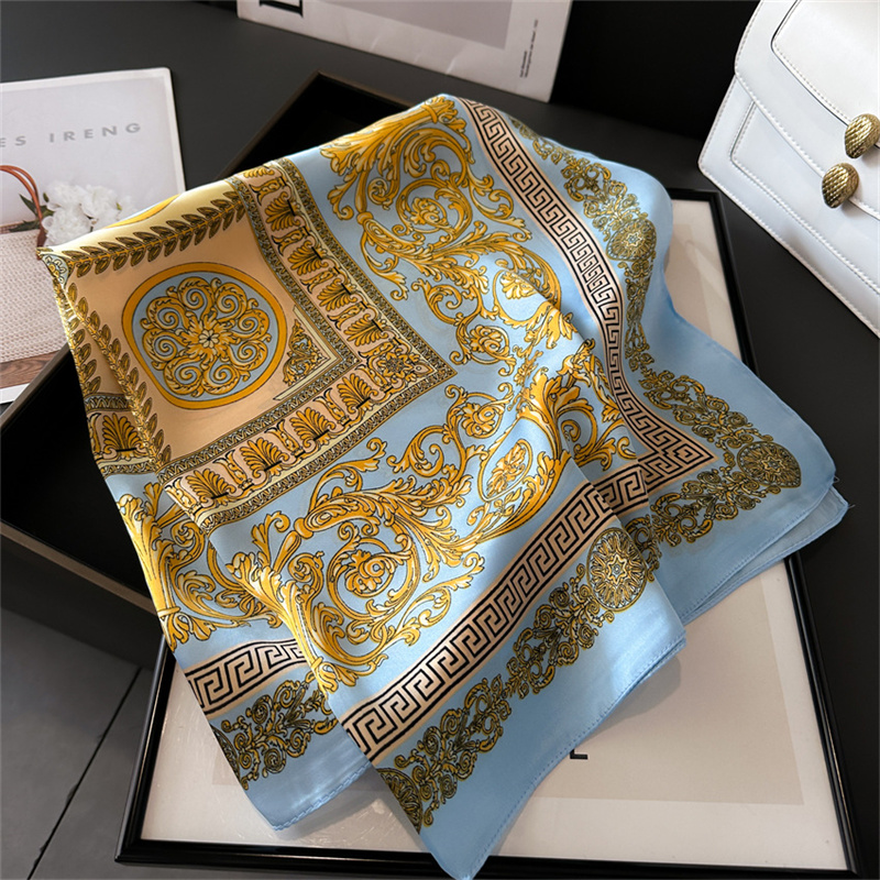 Women Bags Trend 2025 - 2025 ใหม่แฟชั่น 70X70cmPrintedผู้หญิงผ้าพันคอPashminaผ้าไหมผ้าพันคอผ้าคลุมไหล่ตกแต่งHeadbandคอLuxury Designผ้าพันคอ