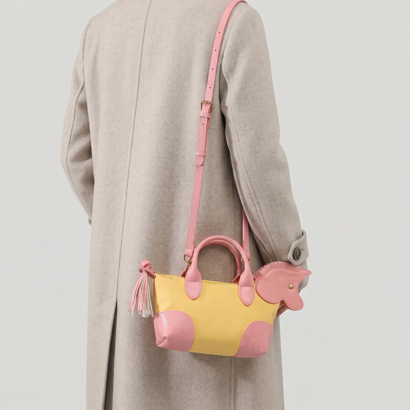 Women Bags Mini - กระเป๋าถือรูปม้าสุดน่ารัก กระเป๋าสะพายไหล่ไนลอนสีสันสดใส แฟชั่นสำหรับผู้หญิง กระเป๋าถือขนาดเล็กสำหรับสาวๆ