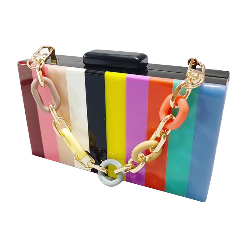 Women Bags Chanel - กระเป๋าสตรีแฟชั่นอะคริลิคกระเป๋ากระเป๋าถือยี่ห้อ Clutches ที่มีชื่อเสียงกระเป๋าถือฉลองกระเป๋าสตางค์ Mini ไหล่กระเป๋าแต่งงาน