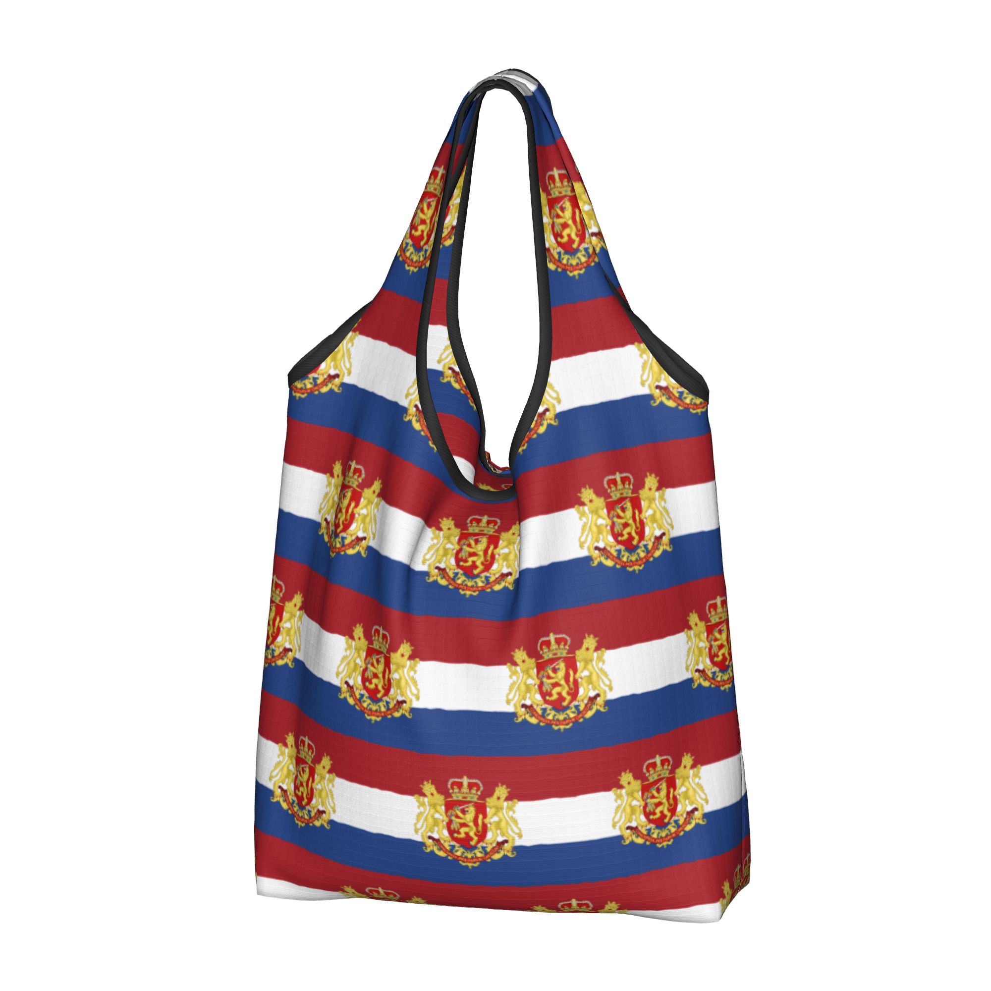 Women Bags Netherlands - ถุงช้อปปิ้งลายตราแผ่นดินเนเธอร์แลนด์แบบกำหนดเองสำหรับผู้หญิง พกพาสะดวก ความจุขนาดใหญ่ ใส่ของชำ ลายธงชาติ