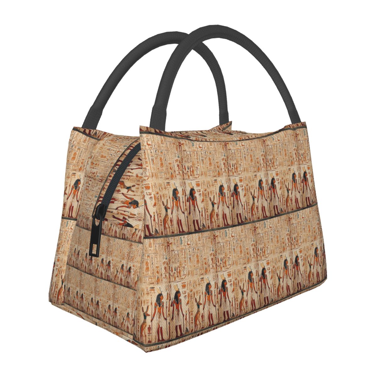 Women Bags In Egypt - กระเป๋าเก็บอาหารกลางวันลายภาพจิตรกรรมฝาผนังอียิปต์โบราณ ตำนานอียิปต์ สำหรับผู้หญิง กล่องเก็บอาหารปิกนิก ป้องกันการรั่วซึม กระเป๋าเก็บความร้อน