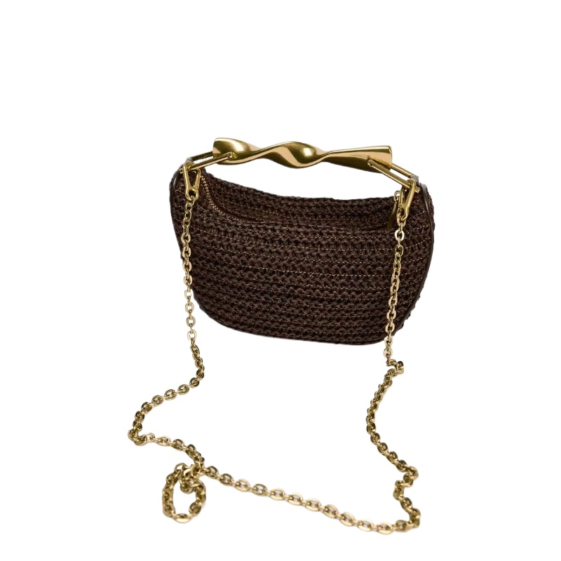 Women'S Bags New Look - Cross-border ใหม่กระเป๋าสตรีแฟชั่นอินเทรนด์โลหะแบบพกพา Messenger อเนกประสงค์ Beach ทอกระเป๋าถือ
