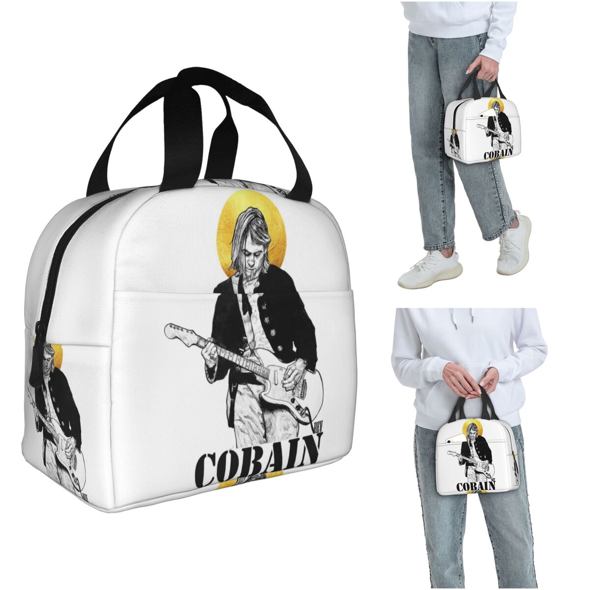 Women Bags Kurt - Kurt Cobain ถุงอาหารกลางวันฉนวนสําหรับผู้หญิง Office Cooler กล่องอาหารความร้อน