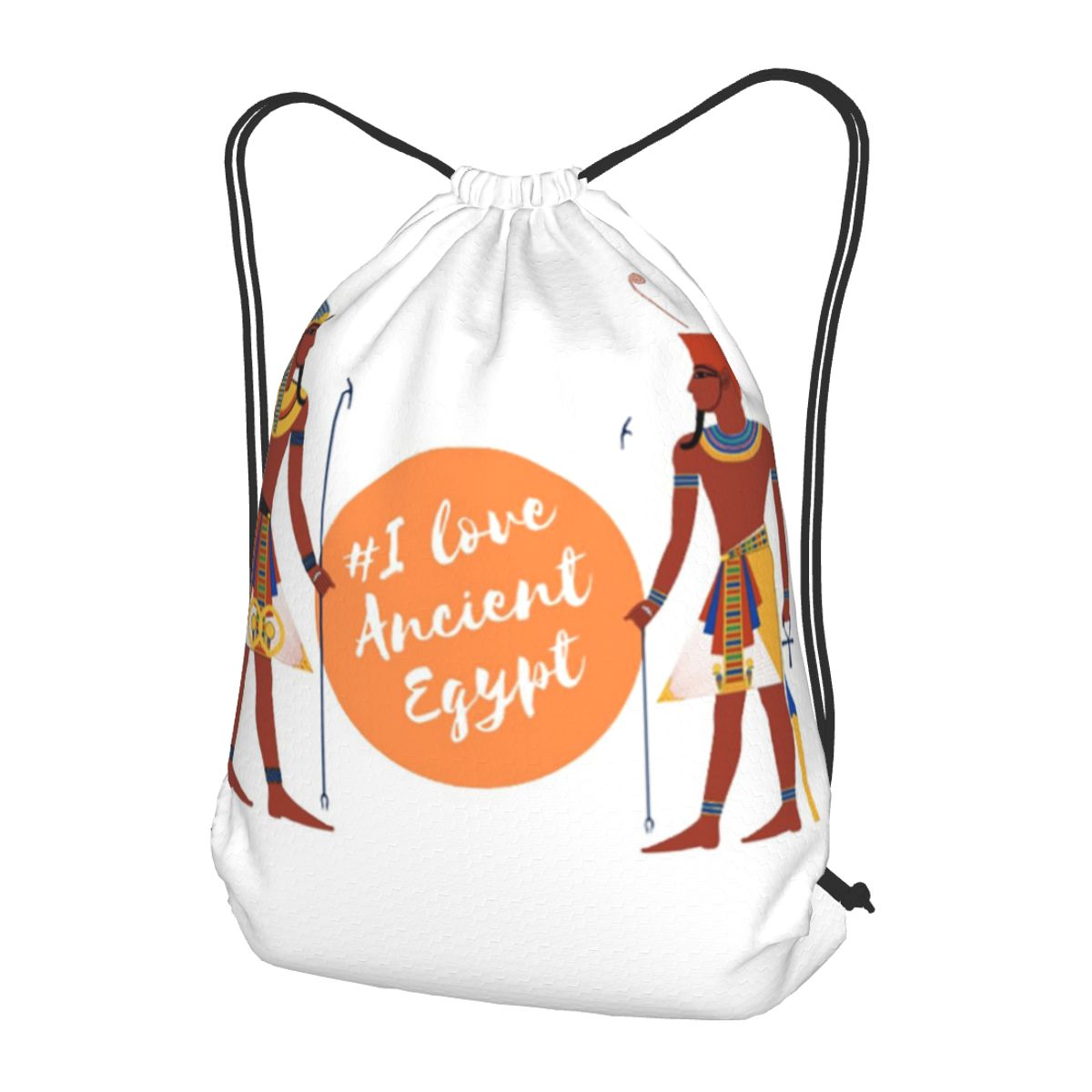 Women Bags In Egypt - ฉันชอบกระเป๋าเป้สะพายหลังลายฟาโรห์อียิปต์โบราณ กระเป๋าแบบมีเชือกผูก กระเป๋ากีฬา กระเป๋าใส่หนังสือ สำหรับผู้ชาย ผู้หญิง