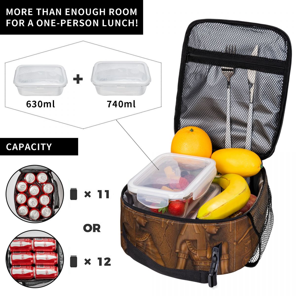 ถุงอาหารกลางวันแบบมีฉนวนลายอัก - Women Bags In Egypt บทวิจารณ์และราคา