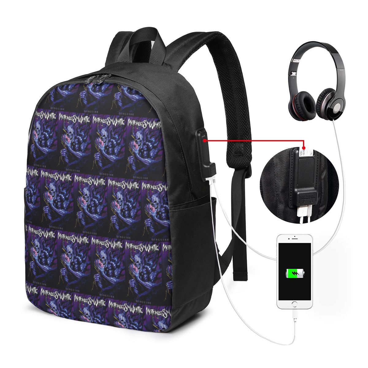กระเป๋าเป้สะพายหลังสีขาว Motio - Woman In Bag บทวิจารณ์และราคา
