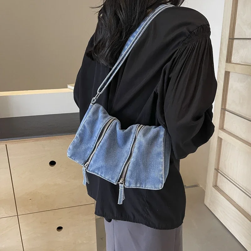 กระเป๋าสะพายข้างผ้ายีนส์แบบซิป - Women'S Bags New Look บทวิจารณ์และราคา