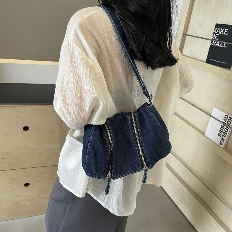 กระเป๋าสะพายข้างผ้ายีนส์แบบซิป - Women'S Bags New Look บทวิจารณ์และราคา