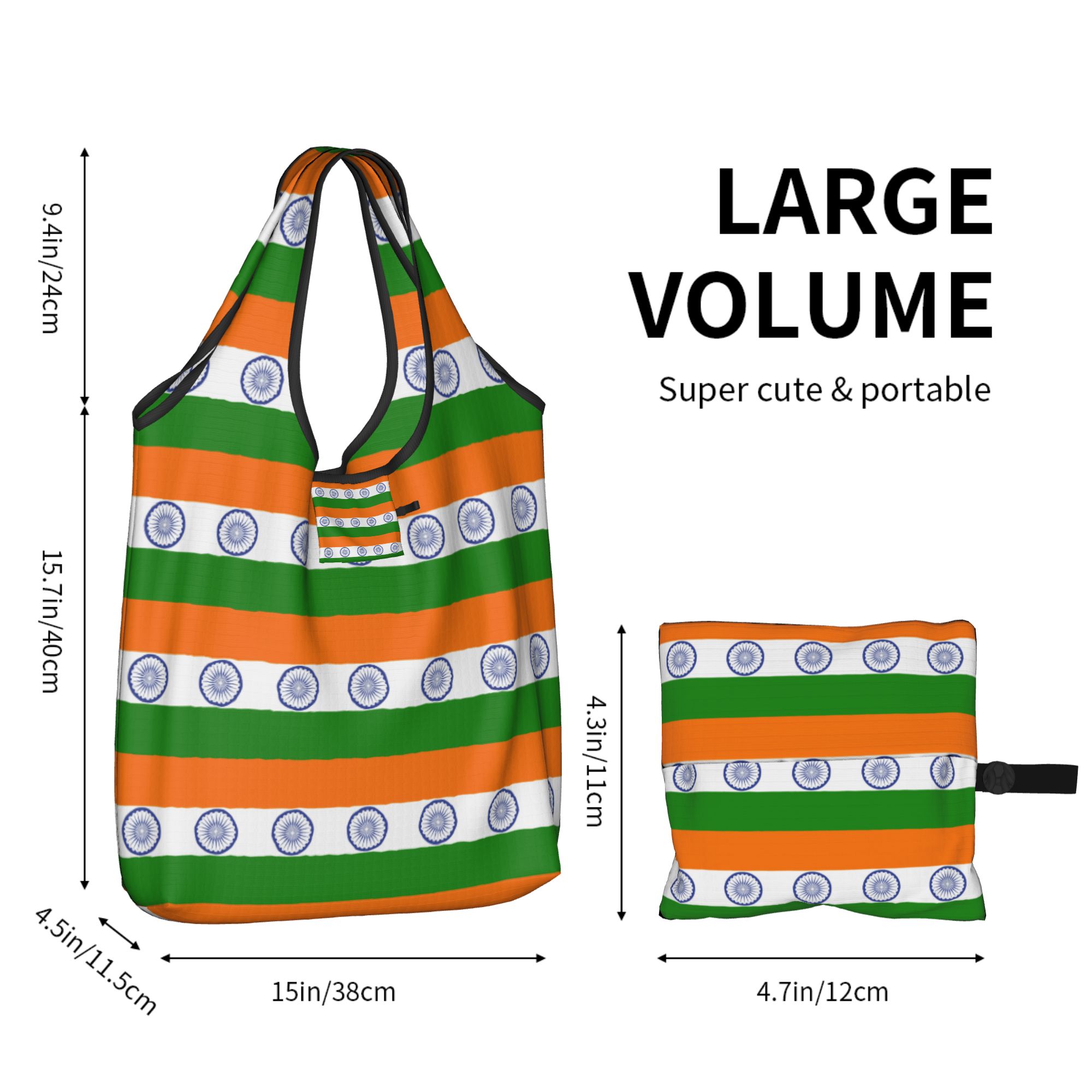 กระเป๋าช้อปปิ้งลายธงชาติอินเดี - Women Bags India บทวิจารณ์และราคา