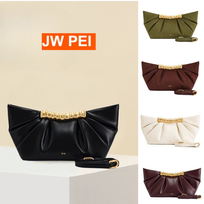 JW PEI Leia Pleated Clutch Met - Women Bags Jw Pei บทวิจารณ์และราคา