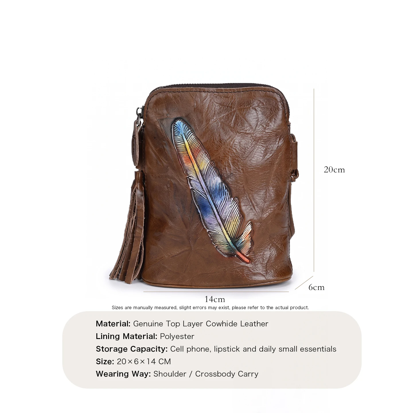 กระเป๋าสะพายข้างหนังวัวแท้ขนาด - Women Bags Mini บทวิจารณ์และราคา