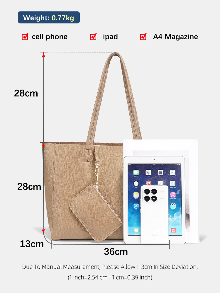 กระเป๋าถือขนาดใหญ่หนังแท้ Zenc - Women'S Bags For Work บทวิจารณ์และราคา