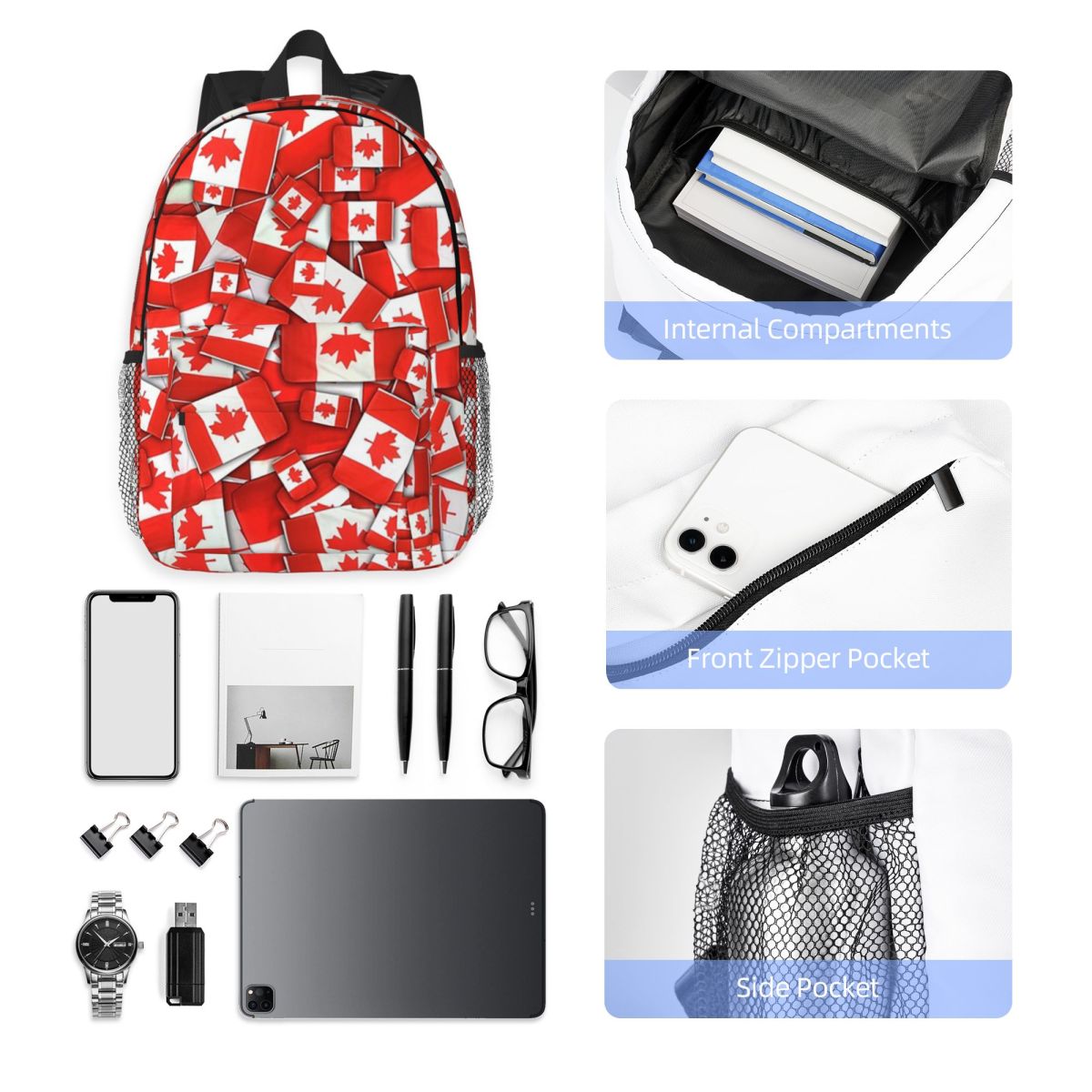 กระเป๋าเป้สะพายหลังลายธงชาติแค - Women Bags Canada Sale บทวิจารณ์และราคา