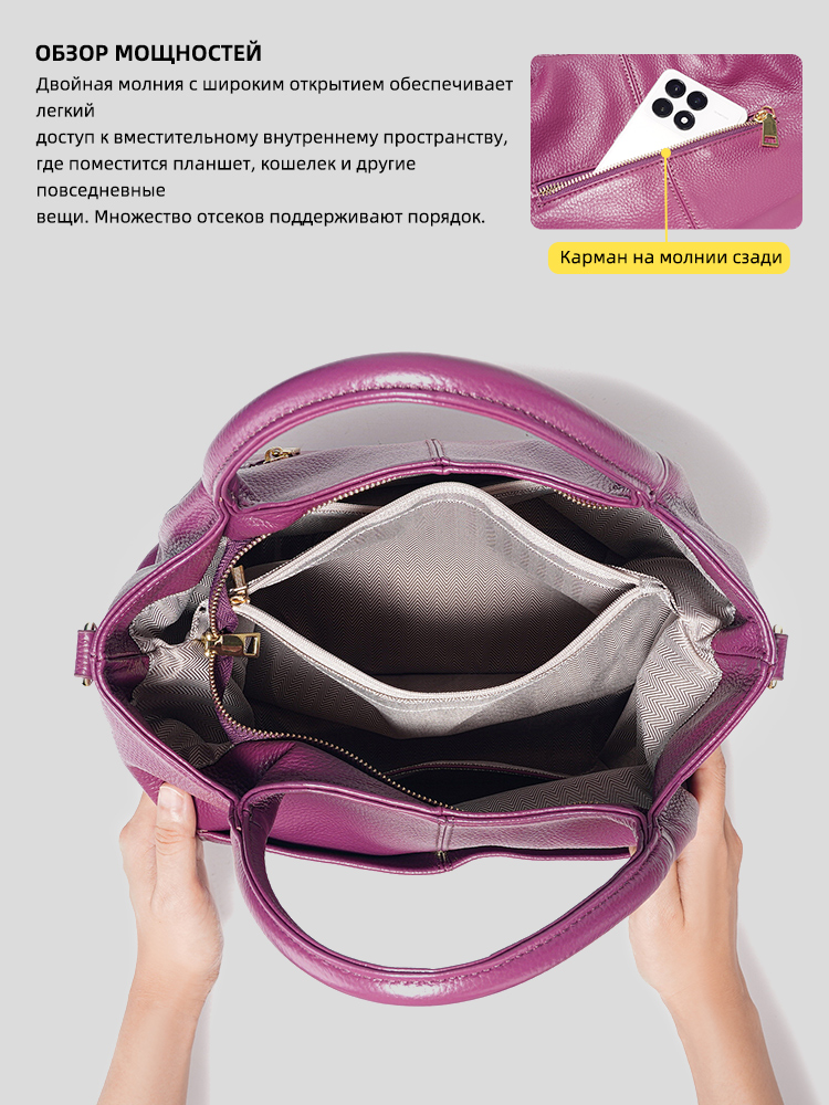 กระเป๋าโท้ทหนังแท้ Zency ขนาดใ - Women'S Bags For Work บทวิจารณ์และราคา