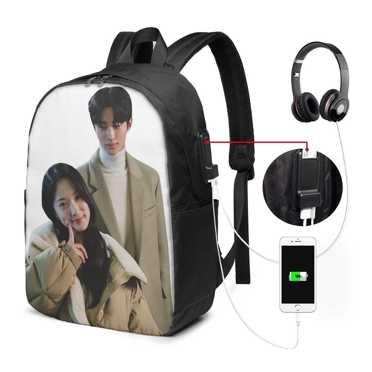 กระเป๋าเป้สะพายหลังลายแฟนอาร์ต - Woman In Bag บทวิจารณ์และราคา