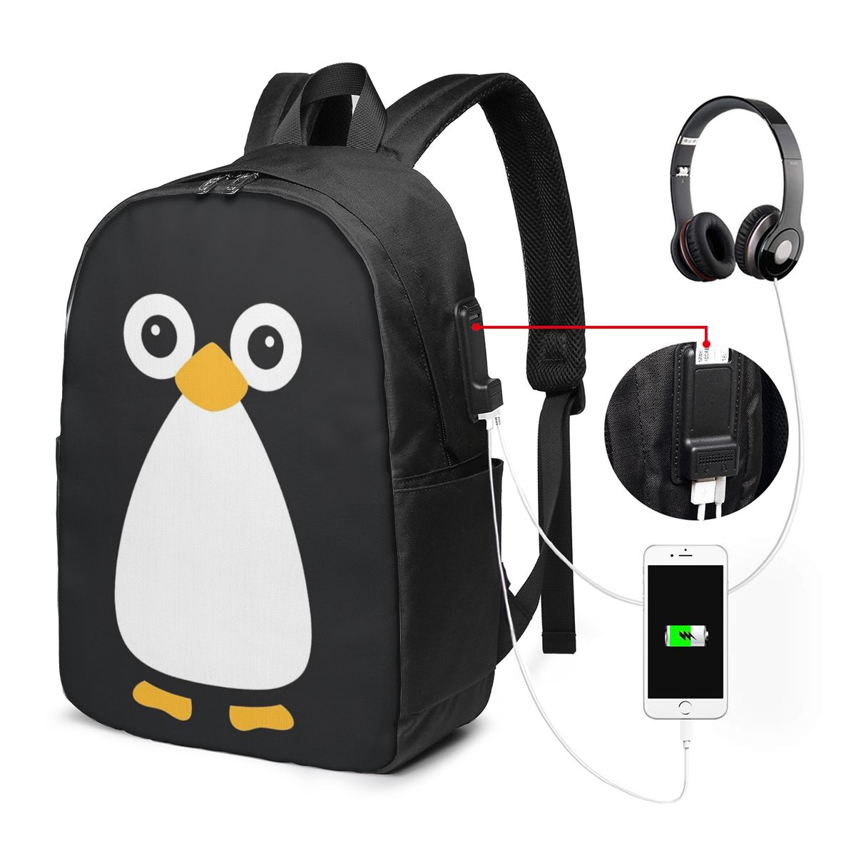 กระเป๋าเป้สะพายหลังลายเพนกวินน - Woman In Bag บทวิจารณ์และราคา