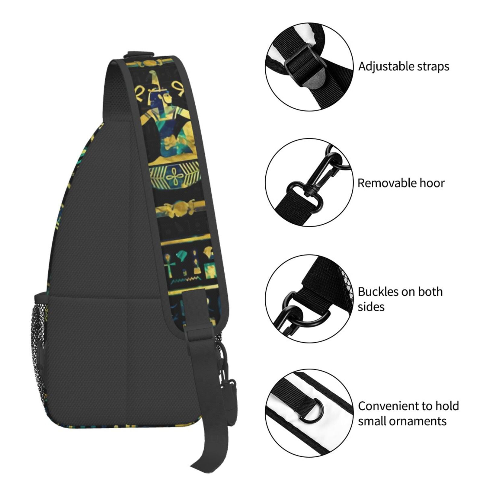 กระเป๋าสะพายข้างลายอักษรอียิปต - Women Bags India บทวิจารณ์และราคา